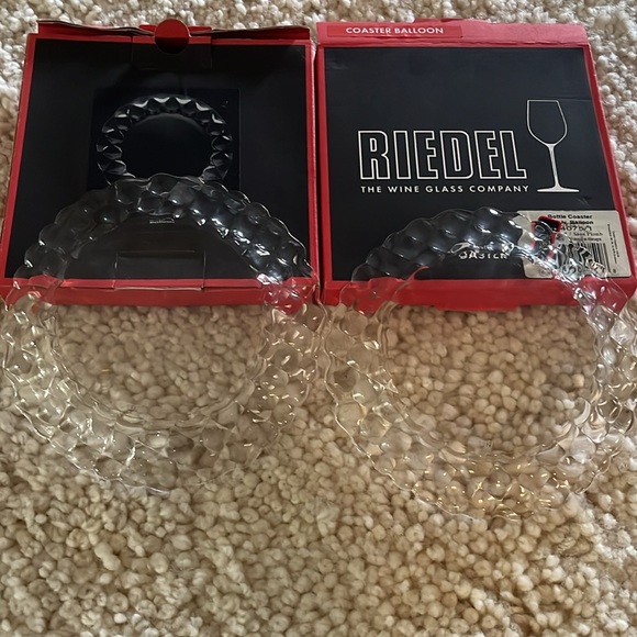 Set of 2 Riedel Wine Bottle Balloon Coasters - Picture 5 of 5
